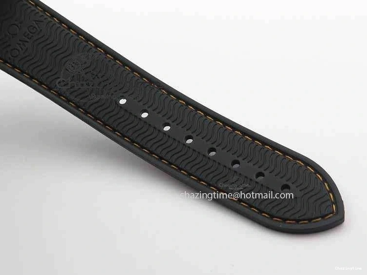 0131 Planet Ocean Master Chrono 45mm SS OM 1:1 Best Edition Black Dial Orange 12 On Rubber Strap A Durable 8169